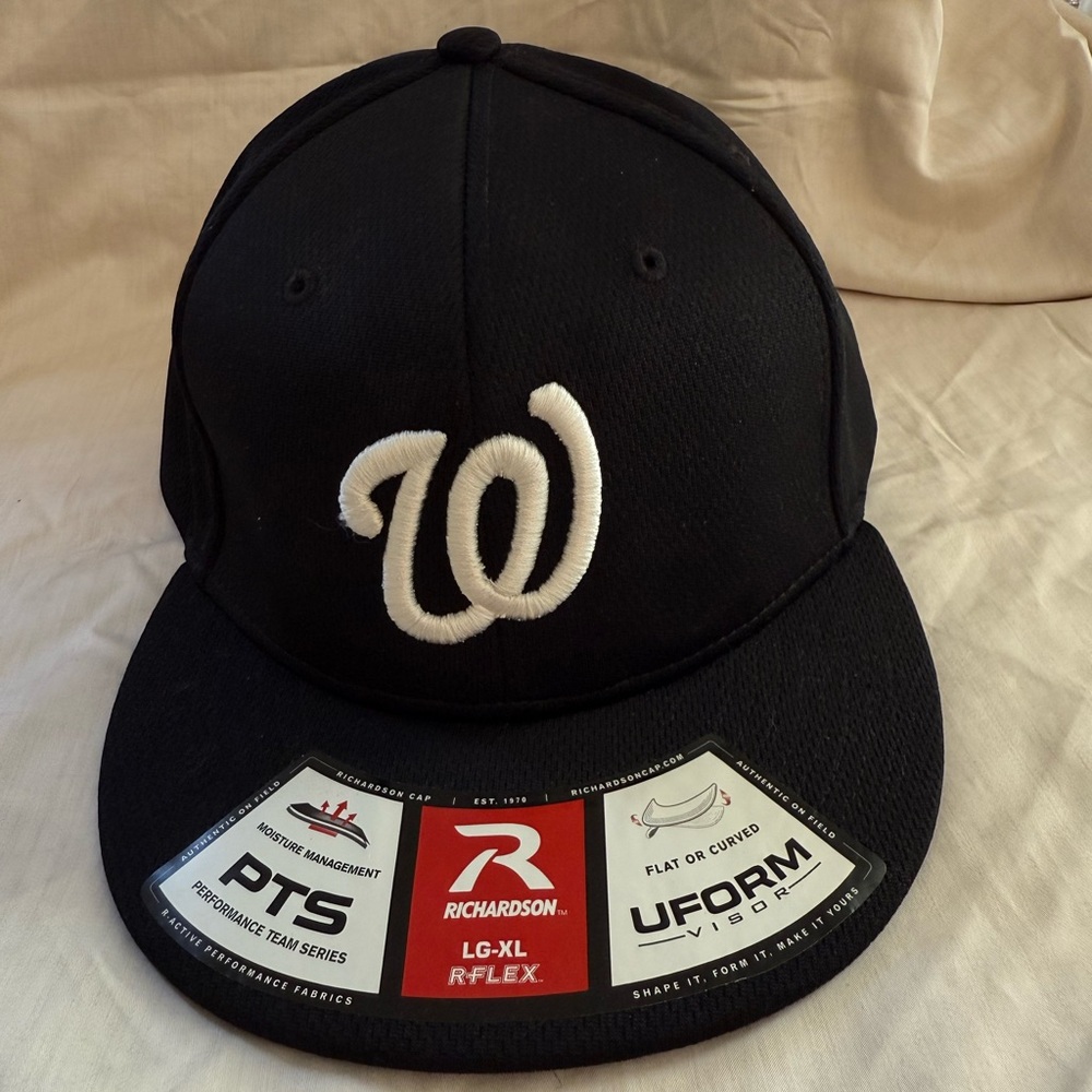 Black Baseball Cap with White Logo